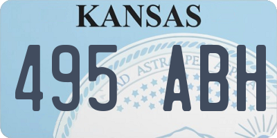 KS license plate 495ABH