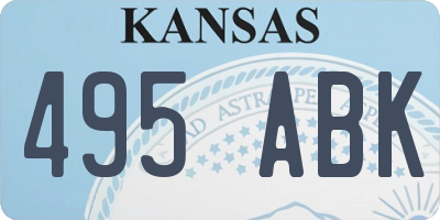 KS license plate 495ABK