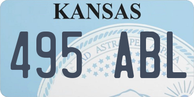 KS license plate 495ABL