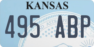 KS license plate 495ABP