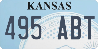 KS license plate 495ABT