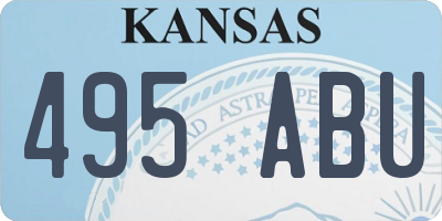 KS license plate 495ABU