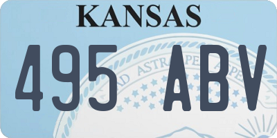 KS license plate 495ABV