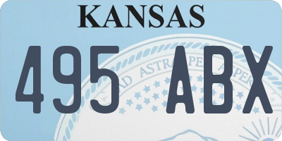 KS license plate 495ABX