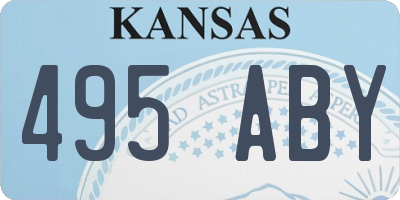 KS license plate 495ABY