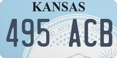 KS license plate 495ACB