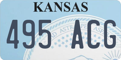 KS license plate 495ACG