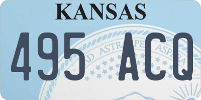 KS license plate 495ACQ