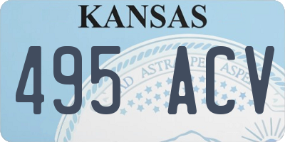 KS license plate 495ACV