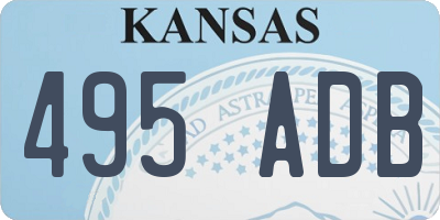 KS license plate 495ADB