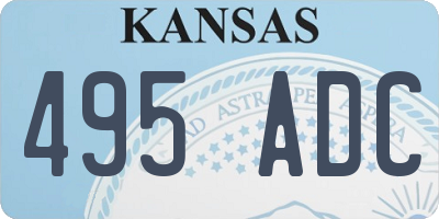 KS license plate 495ADC