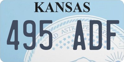 KS license plate 495ADF