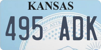 KS license plate 495ADK