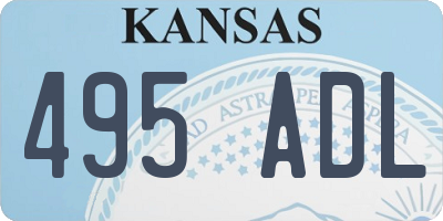 KS license plate 495ADL