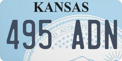 KS license plate 495ADN