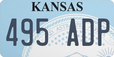 KS license plate 495ADP