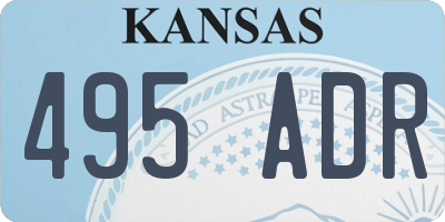 KS license plate 495ADR