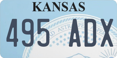 KS license plate 495ADX