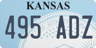 KS license plate 495ADZ