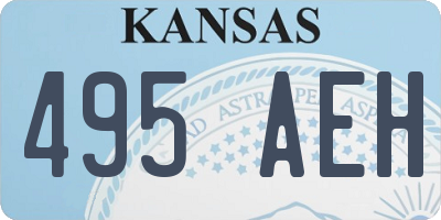 KS license plate 495AEH