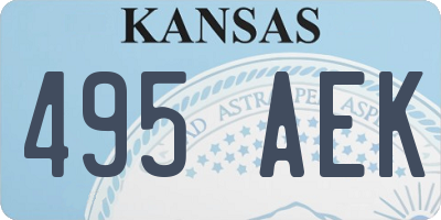 KS license plate 495AEK