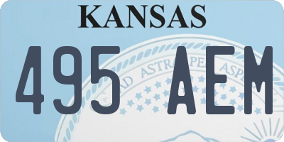 KS license plate 495AEM