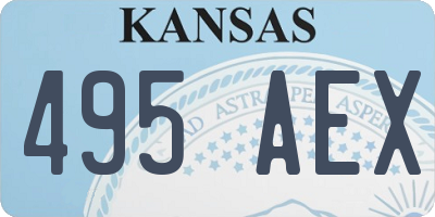 KS license plate 495AEX
