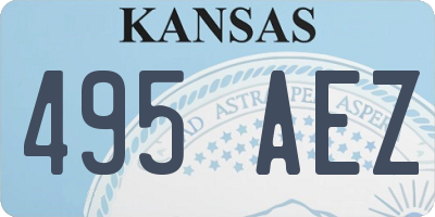 KS license plate 495AEZ