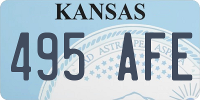 KS license plate 495AFE