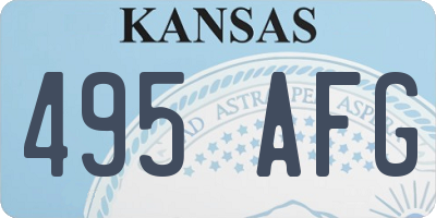 KS license plate 495AFG