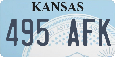 KS license plate 495AFK