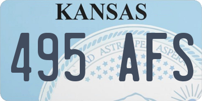 KS license plate 495AFS