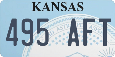 KS license plate 495AFT