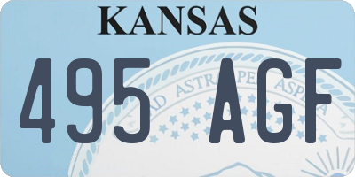 KS license plate 495AGF