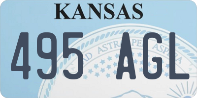 KS license plate 495AGL