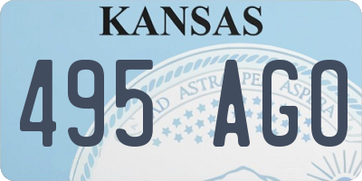 KS license plate 495AGO