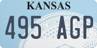 KS license plate 495AGP