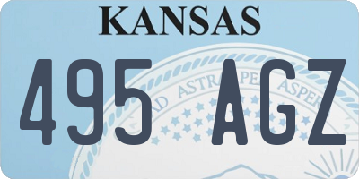 KS license plate 495AGZ