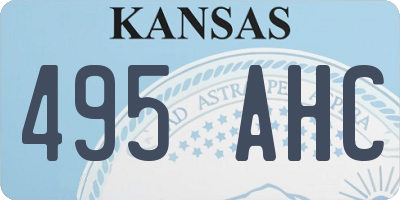 KS license plate 495AHC
