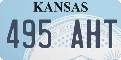 KS license plate 495AHT