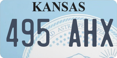 KS license plate 495AHX