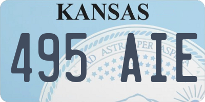 KS license plate 495AIE