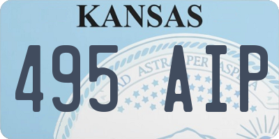KS license plate 495AIP