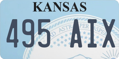 KS license plate 495AIX