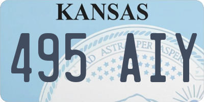 KS license plate 495AIY