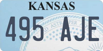KS license plate 495AJE