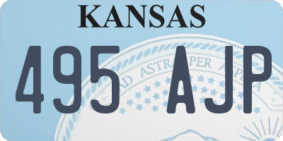 KS license plate 495AJP
