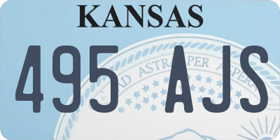 KS license plate 495AJS