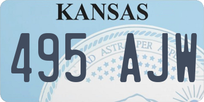 KS license plate 495AJW