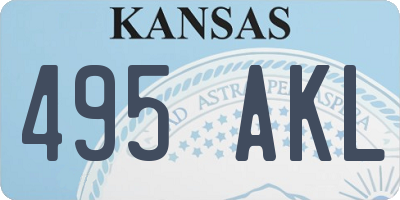 KS license plate 495AKL